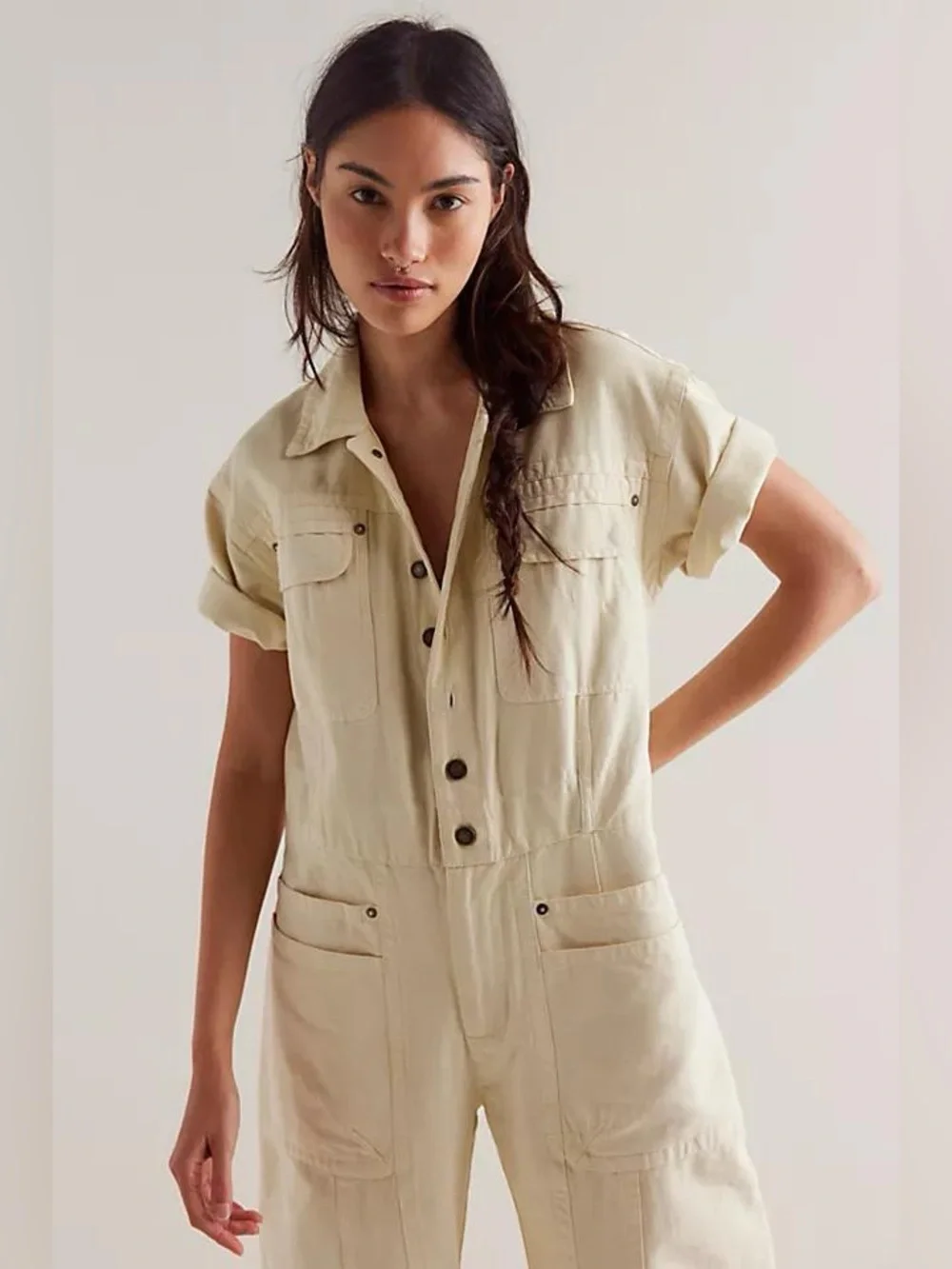 NWT! Free People We The Free Maxie Washed Coverall Sz 8